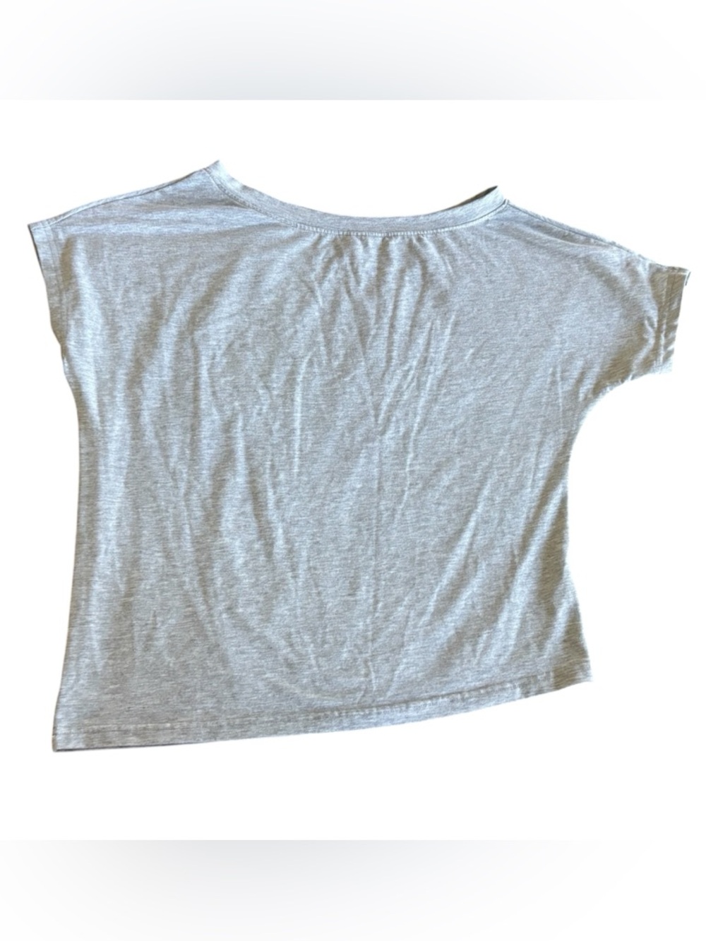 SHEIN Off Shoulder Women’s Relaxed Crewneck Top - Light Gray